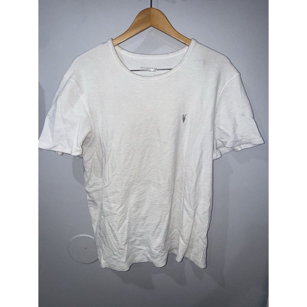 AllSaints Organic Cotton White‎ T Shirt Mens Sz XL U